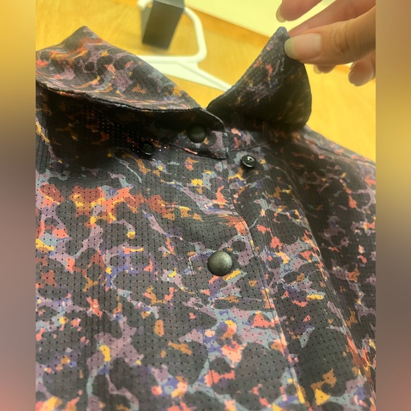 NWT Topo Designs RARE Women’s Retro River Shirt Black/Purple Meteor - Size M - Picture 12 of 16